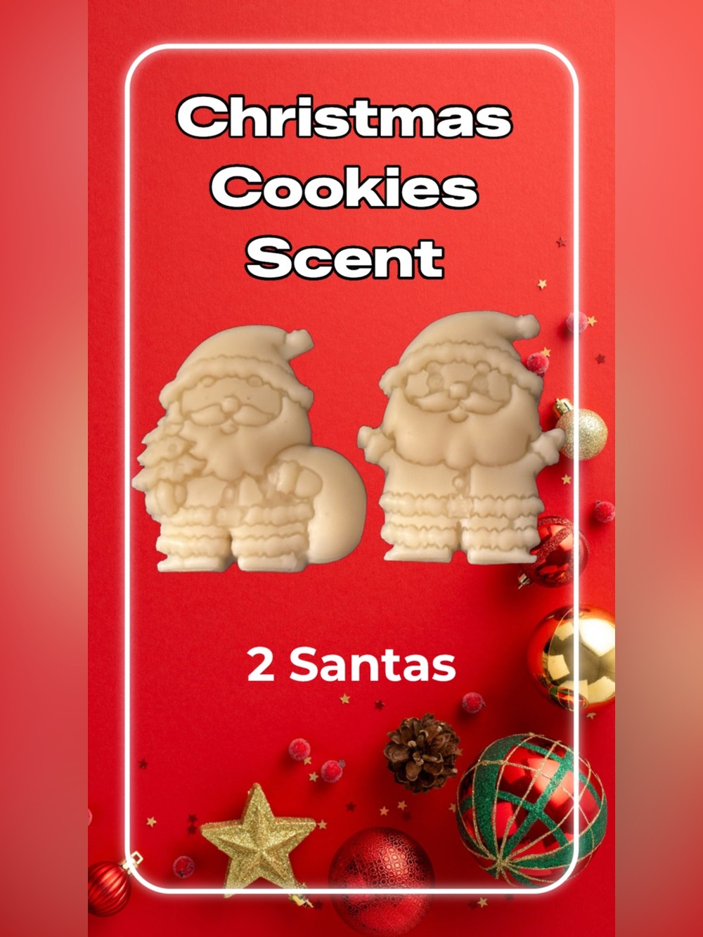 Handcrafted Santa Wax Melts in Christmas Cookies Scent